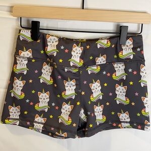 I Am Becoming Booty Shorts - Unicorn Sharkfin - M